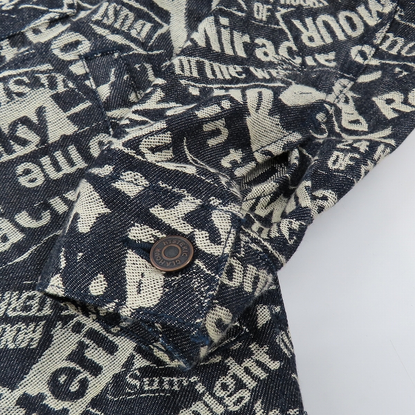 実際に弊社で買取させて頂いたHYSTERIC GLAMOUR/ヒステリックグラマー RIDE ON TIMEジャカード RAWデニムGジャン 02191AB11 Sの画像 5枚目