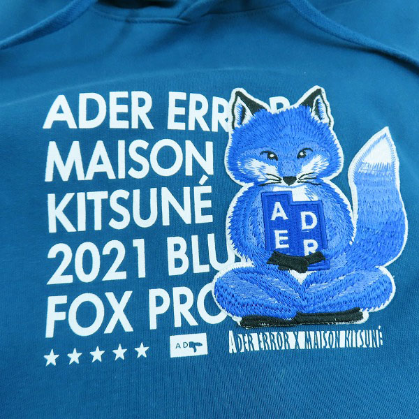 実際に弊社で買取させて頂いたMAISON KITSUNE×ADER ERROR/メゾンキツネ×アーダーエラー 21FW プルオーバー パーカー BKKFWHD01TQ1/A1の画像 4枚目