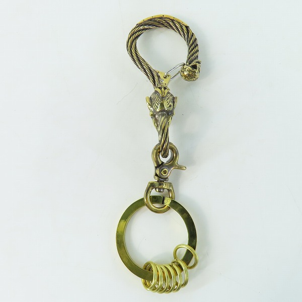 実際に弊社で買取させて頂いた(2)Gangsterville×galcia/ギャングスタービル×ガルシア キーホルダー DEVIL/デビル ブラス 真鍮 キーフック 15cmの画像 2枚目