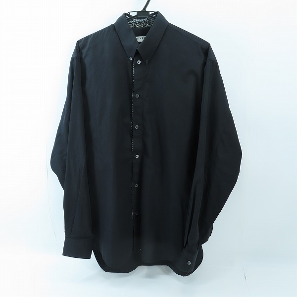 実際に弊社で買取させて頂いたGIVENCHY/ジバンシィ ロゴ総柄ドッキング/フェイクレイヤード 長袖シャツ BM60MH109F/38