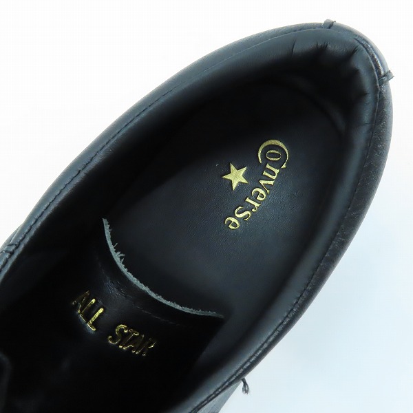 実際に弊社で買取させて頂いたCONVERSE/コンバース ALL STAR COUPE LEATHER OX オールスター クップ レザー ブラック 31301811/28.0の画像 4枚目