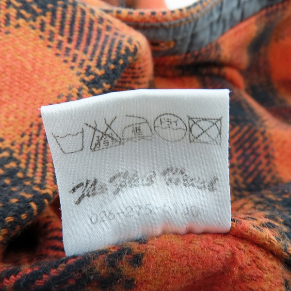 実際に弊社で買取させて頂いたGLORY PARK/グローリーパーク THE FLAT HEAD/フラットヘッド 長袖ネルシャツ オレンジ系 38の画像 4枚目
