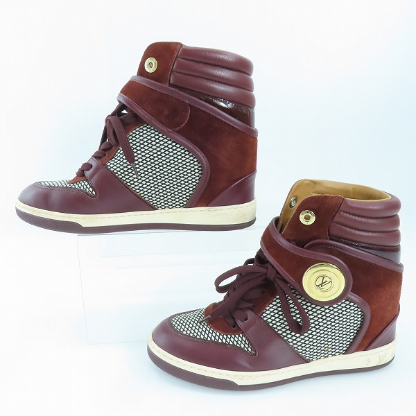 実際に弊社で買取させて頂いたLOUIS VUITTON/ルイヴィトン スエード スニーカー GO0145 35 1/2の画像 3枚目