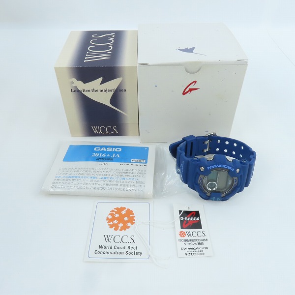 実際に弊社で買取させて頂いたG-SHOCK/Gショック FROGMAN/フロッグマン WCCS 00年 サンゴ礁 青/DW-9902WC-2JR【動作未確認】の画像 5枚目