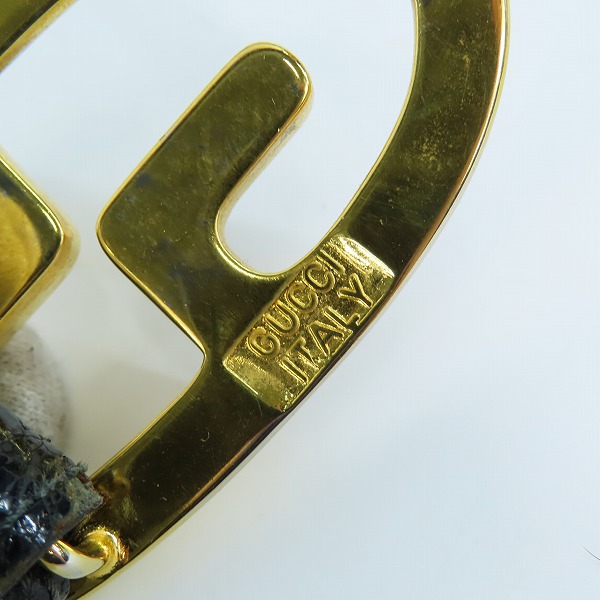 実際に弊社で買取させて頂いたGUCCI/グッチ GG コンビ ナローベルト ブラックの画像 4枚目