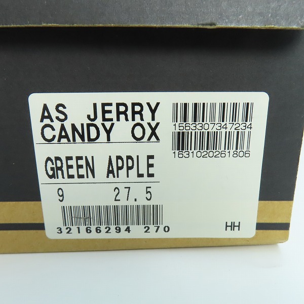 実際に弊社で買取させて頂いたCONVERSE/コンバース AS JERRY CANDY OX/グリーンアップル/9の画像 9枚目
