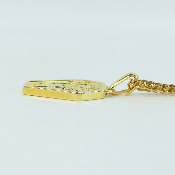 実際に弊社で買取させて頂いたBack Channel/バックチャンネル スカル ネックレス ゴールドの画像 3枚目