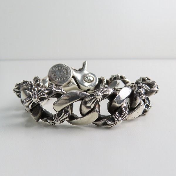 実際に弊社で買取させて頂いた【インボイス有】CHROME HEARTS/クロムハーツ ファンシーチェーン クリップ ブレスレットの画像 3枚目