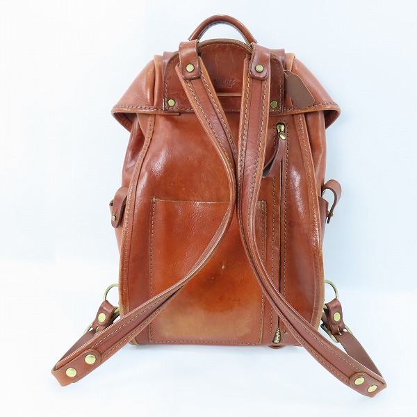 実際に弊社で買取させて頂いたHERZ/ヘルツ 半かぶせの二本ベルト リュック/レザー バックパック R-152の画像 1枚目