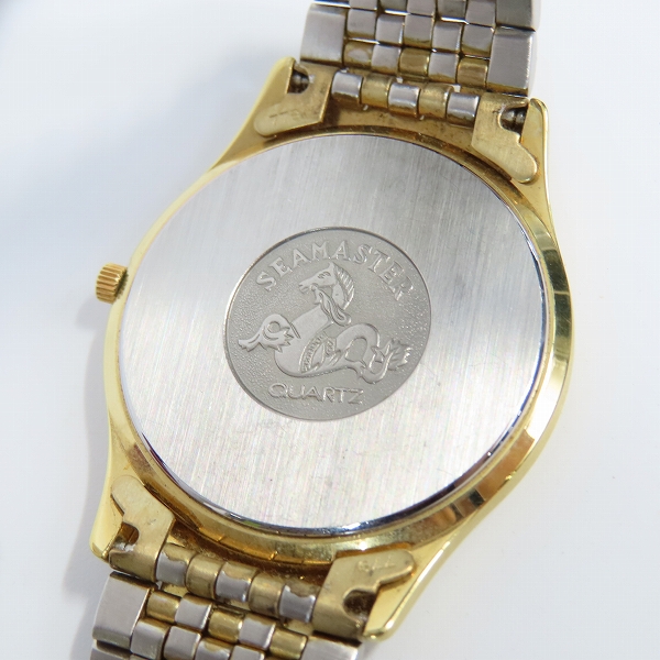実際に弊社で買取させて頂いたOMEGA/オメガ Seamaster/シーマスター デイト 金文字盤 クォーツ 腕時計【動作未確認】の画像 4枚目
