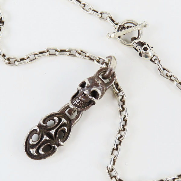 実際に弊社で買取させて頂いたGaboratory INC/ガボラトリーインターナショナル スカルTバー チェーン w/シングルスカル ウィズ クロスオーバル ペンダント