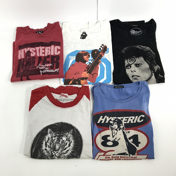 実際に弊社で買取させて頂いた【おまとめ】HYSTERIC GLAMOUR/ヒステリックグラマー THE ROLLING STONES/ David Bowie 等 カットソー メンズ/レディース