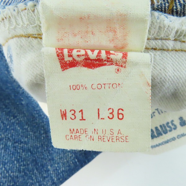 実際に弊社で買取させて頂いたLEVI'S/リーバイス 501 90s 555 110周年 94年製 米国製 512-C018 W31L36の画像 4枚目