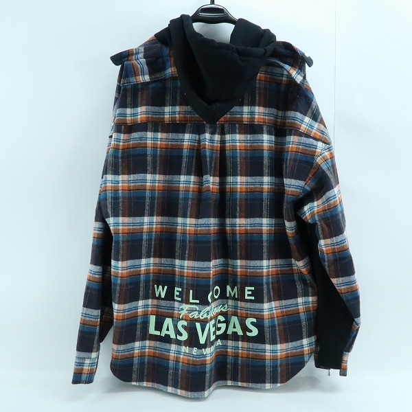 実際に弊社で買取させて頂いたMAISON MIHARA YASUHIRO/メゾン ミハラヤスヒロ 19AW SHIRT DOCKING PARKA/シャツドッキングパーカー A03PK591/48の画像 1枚目