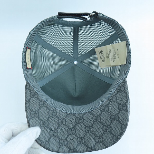 実際に弊社で買取させて頂いた【JPタグ】GUCCI/グッチ GGスプリームキャンバス ベースボールキャップ 733927 4HAXNの画像 5枚目