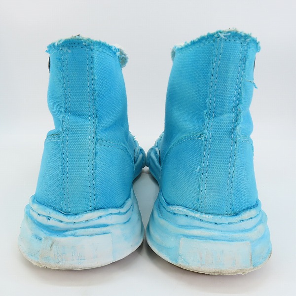 実際に弊社で買取させて頂いたMaison MIHARA YASUHIRO/メゾンミハラヤスヒロ オリジナルソールオーバーダイハイカットスニーカー A04FW709/43の画像 1枚目