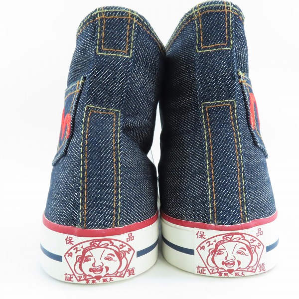 実際に弊社で買取させて頂いた【未使用】EVISU/エヴィス デニム ハイカット スニーカー 25.0の画像 1枚目