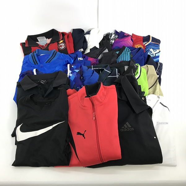実際に弊社で買取させて頂いた【おまとめ】ナイキ/プーマ/アディダス 等 Tシャツ/ジャージ/ドリル ジャケット 他