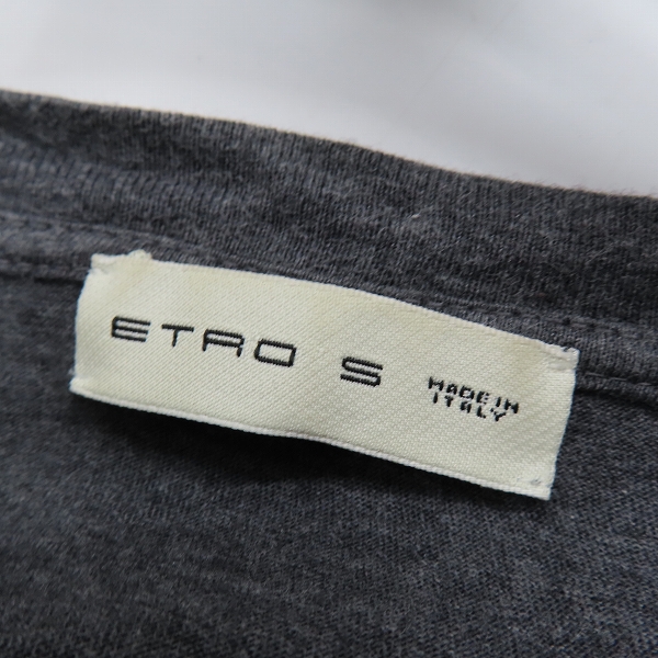 実際に弊社で買取させて頂いたETRO/エトロ ペイズリー柄総柄 Vネックカットソー Sの画像 2枚目