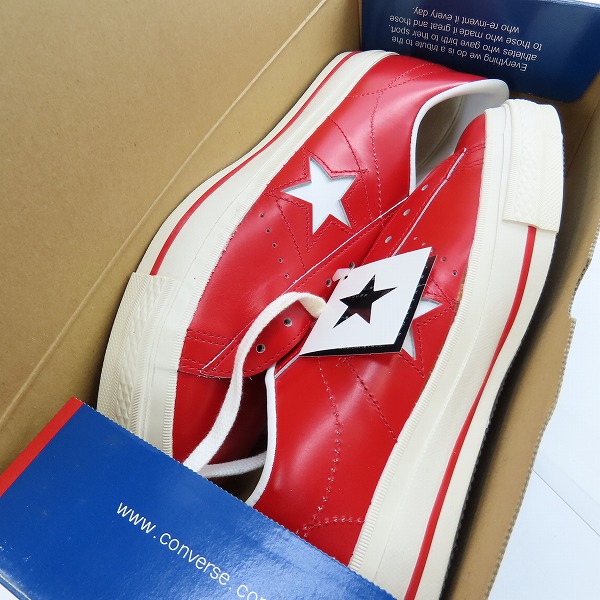 実際に弊社で買取させて頂いたCONVERSE/コンバース ONE STAR OX/ワン スター スニーカー RED/WHITE/9の画像 7枚目