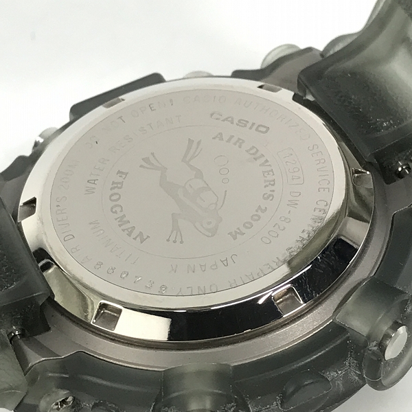 実際に弊社で買取させて頂いたG-SHOCK/Gショック FROGMAN/フロッグマン MEN IN SMOKE/メンインスモーク DW-8200MS-8T【動作未確認】の画像 3枚目