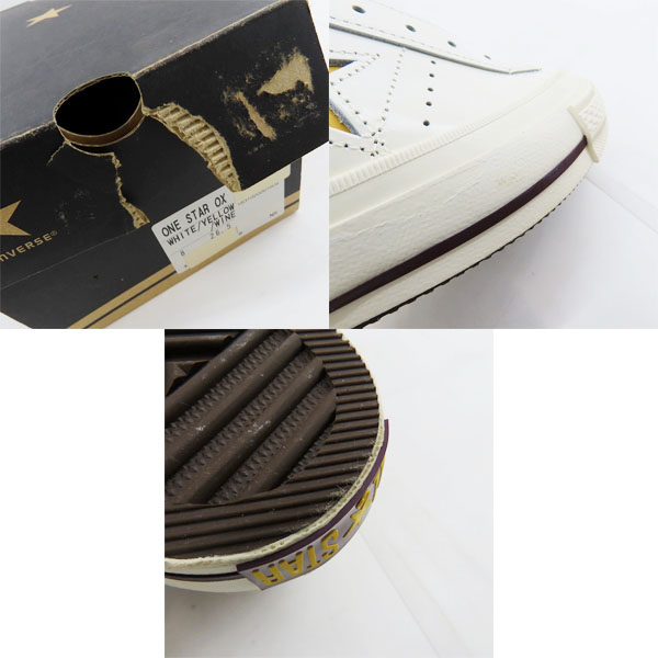 実際に弊社で買取させて頂いたCONVERSE/コンバース ONE STAR OX WHITE YELLOW/WINE/8の画像 6枚目