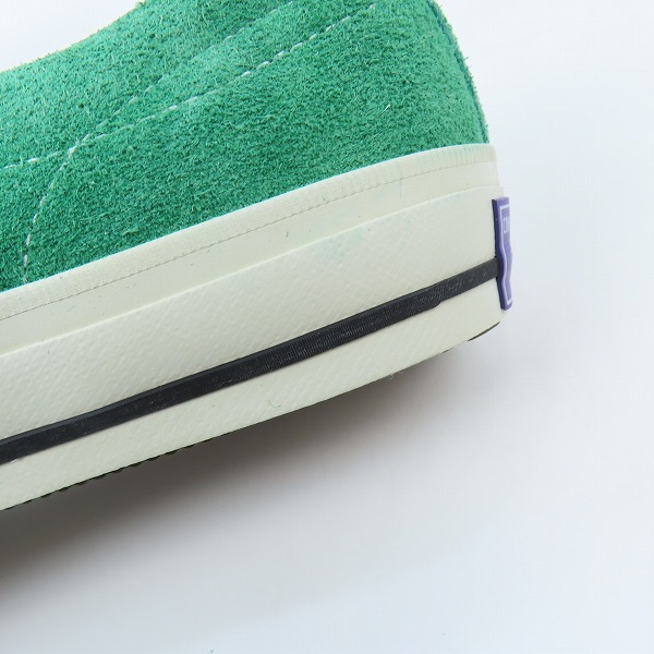 実際に弊社で買取させて頂いた【未使用】CONVERSE/コンバース ONESTAR GOLD EYELET SU OX  ワンスター スエード/グリーン/9.5の画像 6枚目