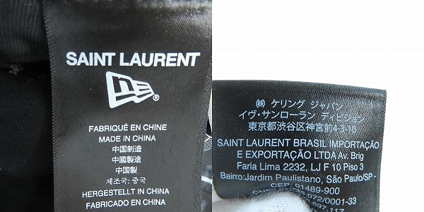 実際に弊社で買取させて頂いたSAINT LAURENT×NEW ERA/サンローラン×ニューエラ YSL MONOGRAM CAP ロゴキャップ 687687YCL361000の画像 6枚目