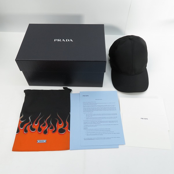 実際に弊社で買取させて頂いたPRADA/プラダ Re Nylon リナイロン ベースボールキャップ トライアングル ロゴ 2HC274/Lの画像 9枚目