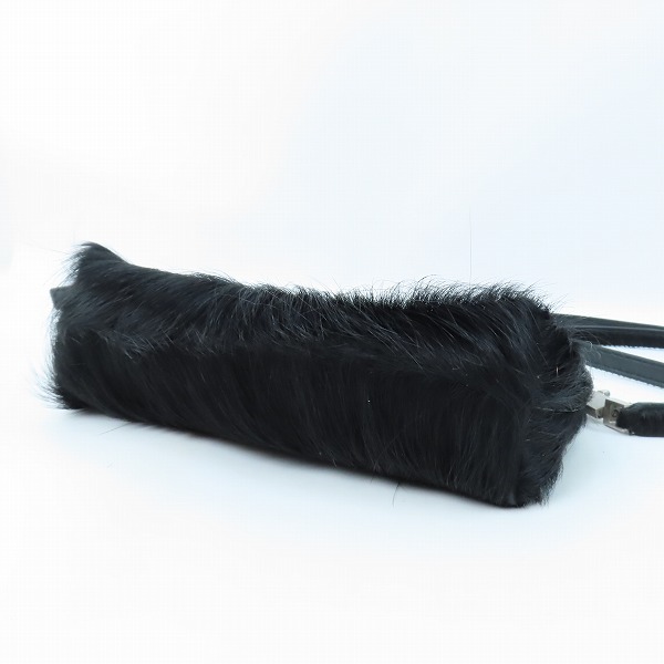 実際に弊社で買取させて頂いたRick Owens/リック・オウエンス スモールアドリ ハラコショルダーバッグ/ ブラック/RA02C0325LHLの画像 2枚目