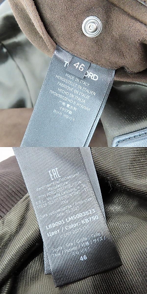 実際に弊社で買取させて頂いたTOM FORD/トムフォード LIGHT SUEDE TRACK BOMBER/ライトスエード トラックボンバー スエード ジャケット/46の画像 3枚目