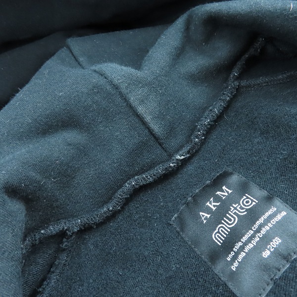 実際に弊社で買取させて頂いたAKM×muta/エーケーエム×ムータ ジップアップ スウェット パーカー JO43/Mの画像 6枚目