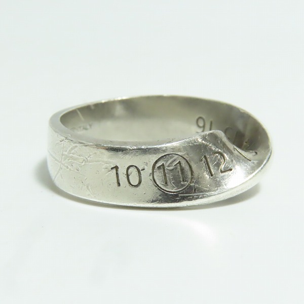 実際に弊社で買取させて頂いたMaison Martin Margiela/メゾンマルタンマルジェラ TWIST RING/ツイストリング ナンバリングロゴ SM1UQ0057/27.5-28号の画像 4枚目