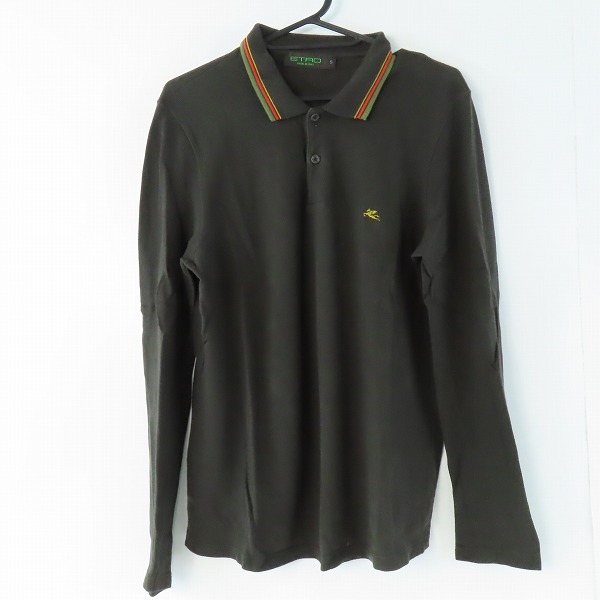 実際に弊社で買取させて頂いたETRO/エトロ 胸ロゴ刺繍 長袖ポロシャツ S