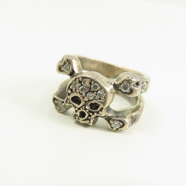 実際に弊社で買取させて頂いた Loree Rodkin/ローリーロドキン パヴェ スカル&ボーンリング 指輪/5.5号