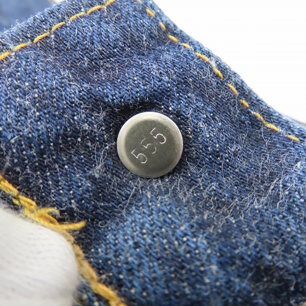実際に弊社で買取させて頂いたLevi’s/リーバイス 201XX 刻印555 バレンシア工場 BIGE ビッグE デニムパンツ ジーンズ W34/L36の画像 6枚目