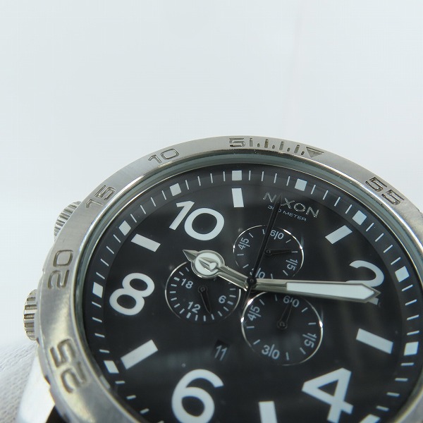 実際に弊社で買取させて頂いたNIXON/ニクソン THE51-30 クロノグラフ ブラック文字盤 腕時計 NA083000【動作未確認】の画像 5枚目