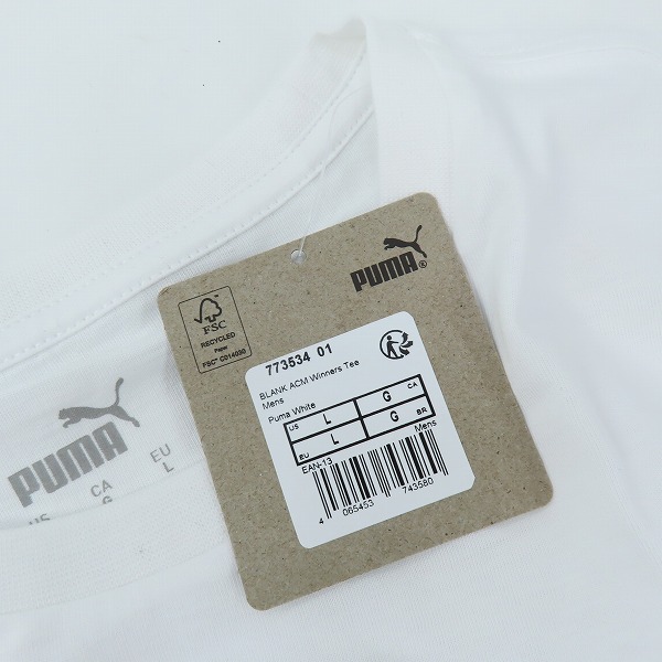 実際に弊社で買取させて頂いた【未使用】PUMA/プーマ ACミラン BLANK ACM Winners Tee 2021-22 セリエA優勝記念Tシャツ 773534-01/Lの画像 6枚目