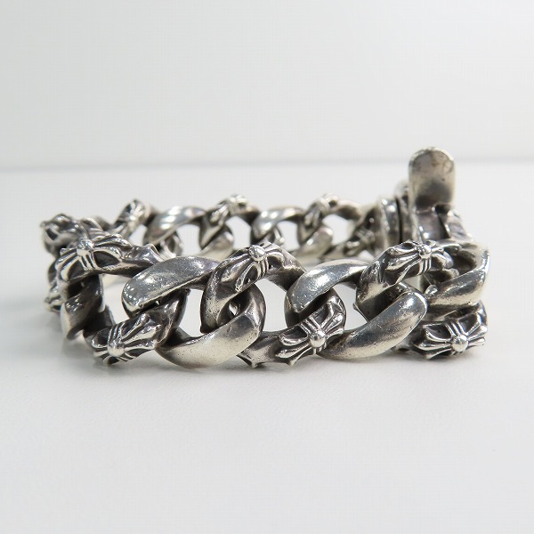 実際に弊社で買取させて頂いた【インボイス有】CHROME HEARTS/クロムハーツ ファンシーチェーン クリップ ブレスレットの画像 4枚目