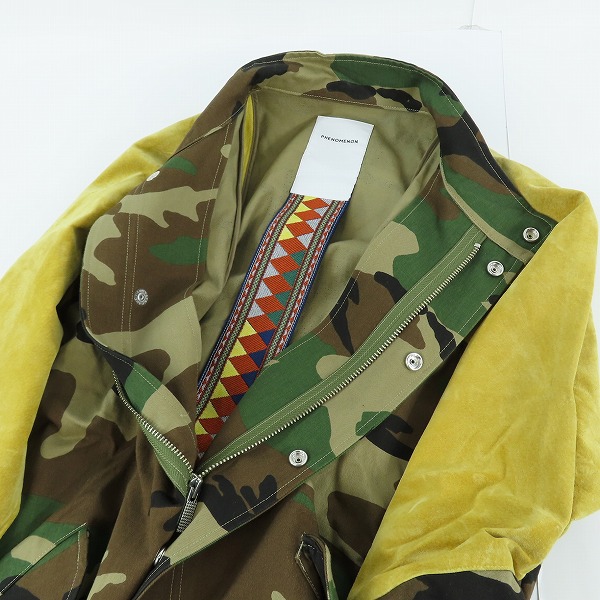 実際に弊社で買取させて頂いたPHENOMENON/フェノメノン カモフラ柄 コート/Lの画像 2枚目