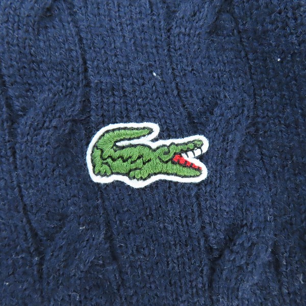 実際に弊社で買取させて頂いたLACOSTE/ラコステ ケーブル編み ニット セーター AH1991/Lの画像 5枚目