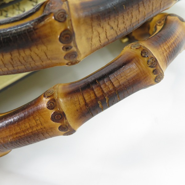 実際に弊社で買取させて頂いたGUCCI/グッチ バンブー パイソン スモール トートバッグ ハンドバッグ 660195の画像 8枚目