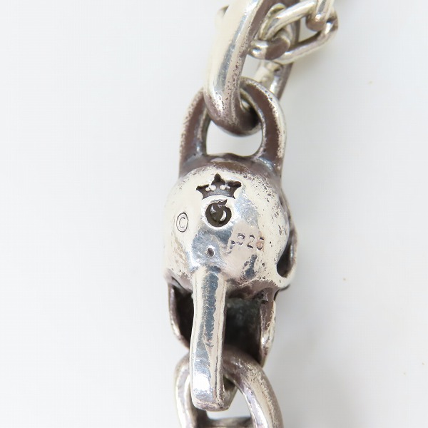 実際に弊社で買取させて頂いたGaboratory INC/ガボラトリーインターナショナル スカルTバー チェーン w/シングルスカル ウィズ クロスオーバル ペンダントの画像 4枚目