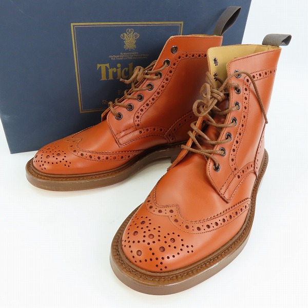 実際に弊社で買取させて頂いたTrickers/トリッカーズ MOLTON/モールトン カントリーブーツ ウイングチップ M2508/6.5