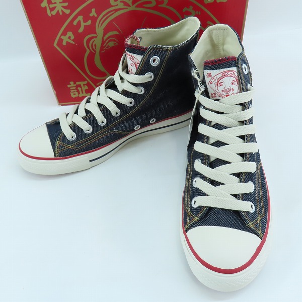 実際に弊社で買取させて頂いた【未使用】EVISU/エヴィス デニム ハイカット スニーカー 25.0