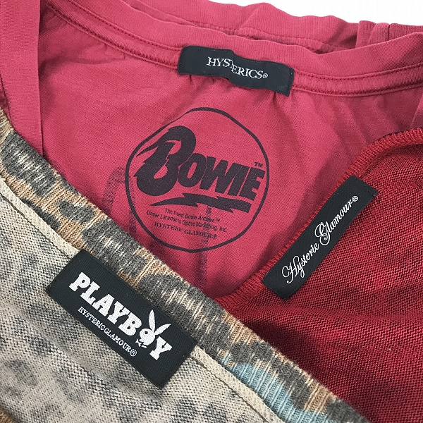 実際に弊社で買取させて頂いた【おまとめ】HYSTERIC GLAMOUR/ヒステリックグラマー PLAYBOY/プレイボーイ  プリント Tシャツ/カーディガン/カットソーの画像 2枚目