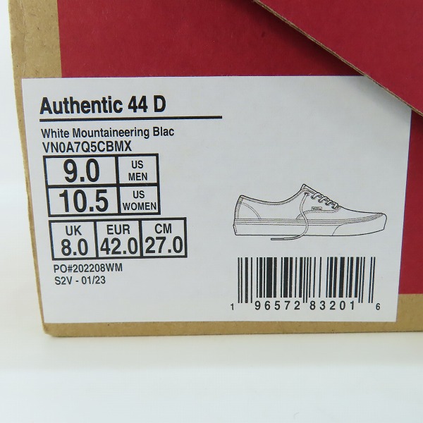 実際に弊社で買取させて頂いたVANS×White Mountaineerin/バンズ×ホワイトマウンテニアリング AUTHENTIC 44 DX オーセンティック スニーカーVN0A7Q5CBMX /27の画像 8枚目