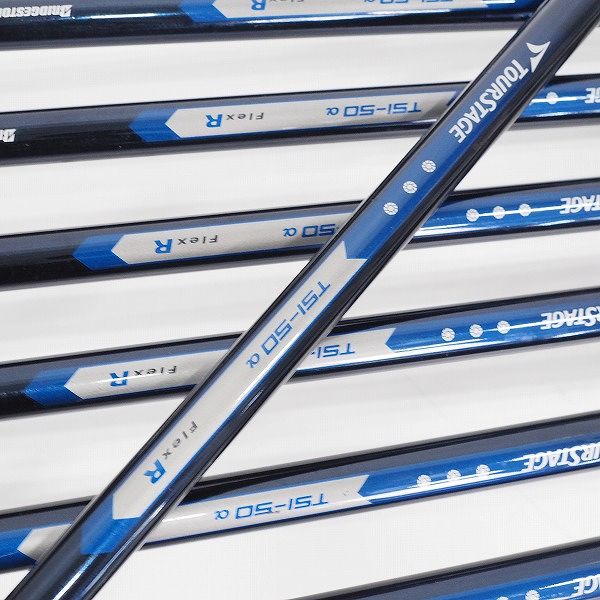 実際に弊社で買取させて頂いたBRIDGESTONE/ブリヂストン TOURSTAGE/ツアーステージ ViQ アイアン #5～9,P,P/S,Sw 8本セット TSI-50α FLEX:Rの画像 6枚目