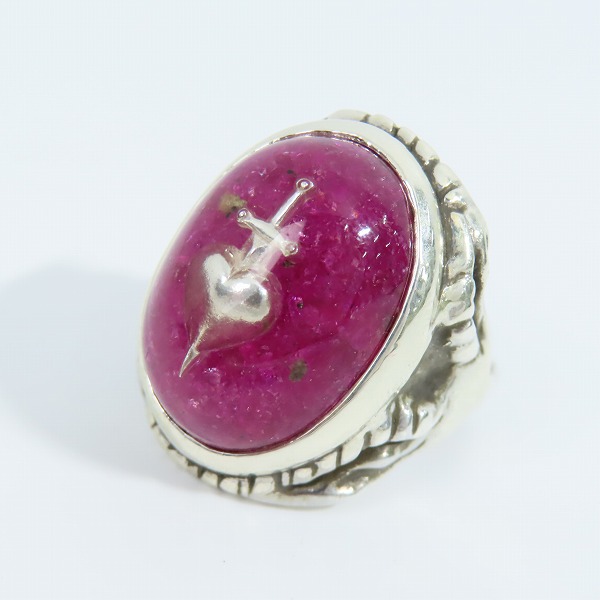 実際に弊社で買取させて頂いたALEX STREETER/アレックスストリーター エンジェルハートリング ソードピアスドハート/15号