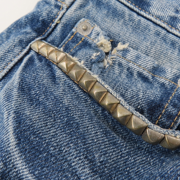 実際に弊社で買取させて頂いたHYSTERIC GLAMOUR/ヒステリックグラマー デニム スリムブーツカットパンツ 02193AP09/28の画像 7枚目